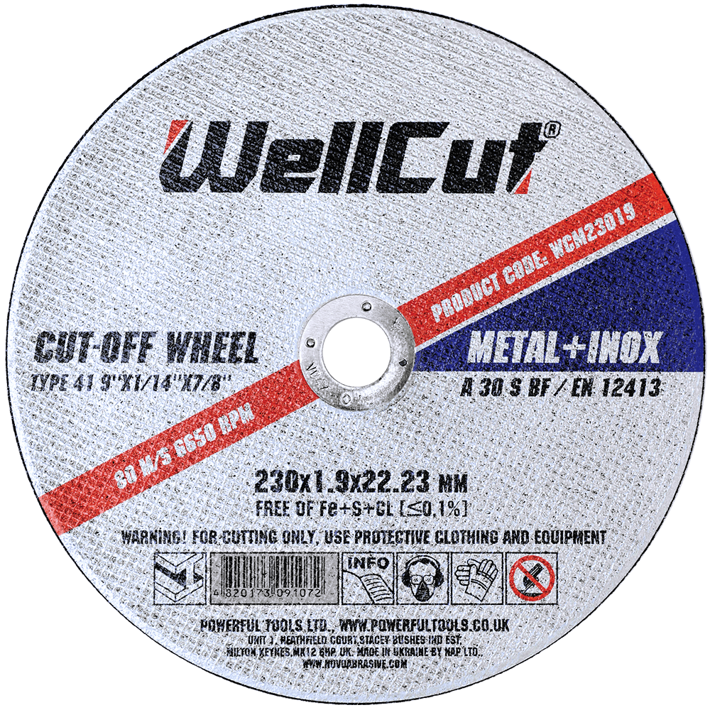 Круг відрізний WellCut 230x1.9x22.23 мм, по металу